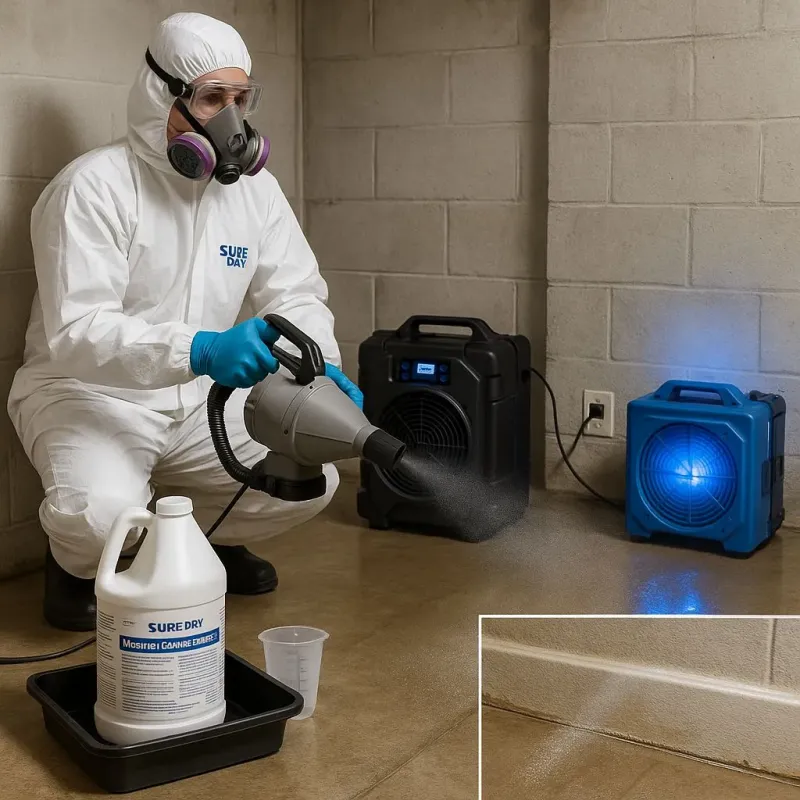 Sanitization and Odor Removal process in Meadows Place, TX